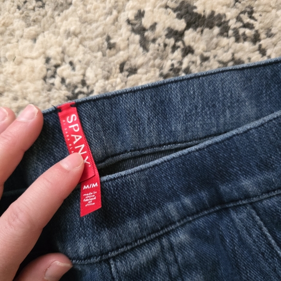 SPANX Denim Leggings Womens Size m Dark wash - Picture 4 of 8